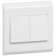 617003 Single pole switch Belanko - 2 gang - 2-way - 10 AX 250 V~ - large rocker