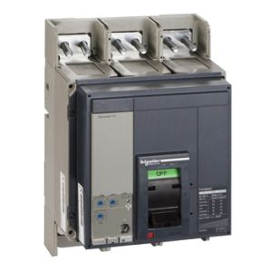Circuit breaker ComPact NS1000N, 50 kA at 415 VAC, Micrologic 2.0 trip unit, 1000 A, fixed, 3 poles 3d